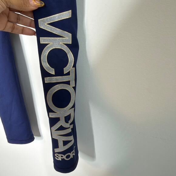 VICTORIA'S SECRET | VSX Victoria Sport Glitter Logo Leggings | M - Picture 3 of 4
